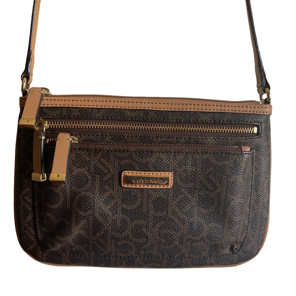 Calvin Klein Brown Logo Crossbody Bag